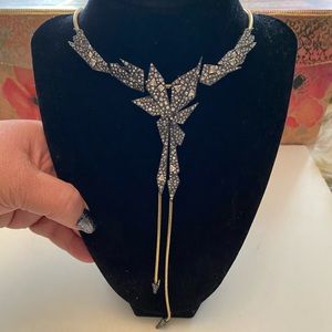 ALEXIS BITTAR CRYSTAL ENCRUSTED SNAKE CHAIN NECKLACE